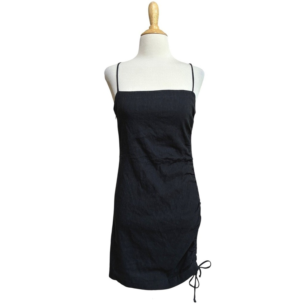 Bec + Bridge Made in Australia Size 6 Black Linen Blend Mini Dress Dark Romantic - Picture 1 of 7